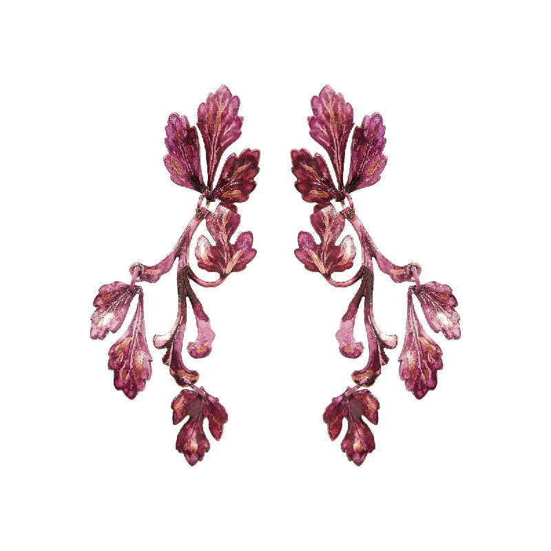 Hoop earrings with braided patterns for a detailed and textured finish-Plum Pietrina Earrings