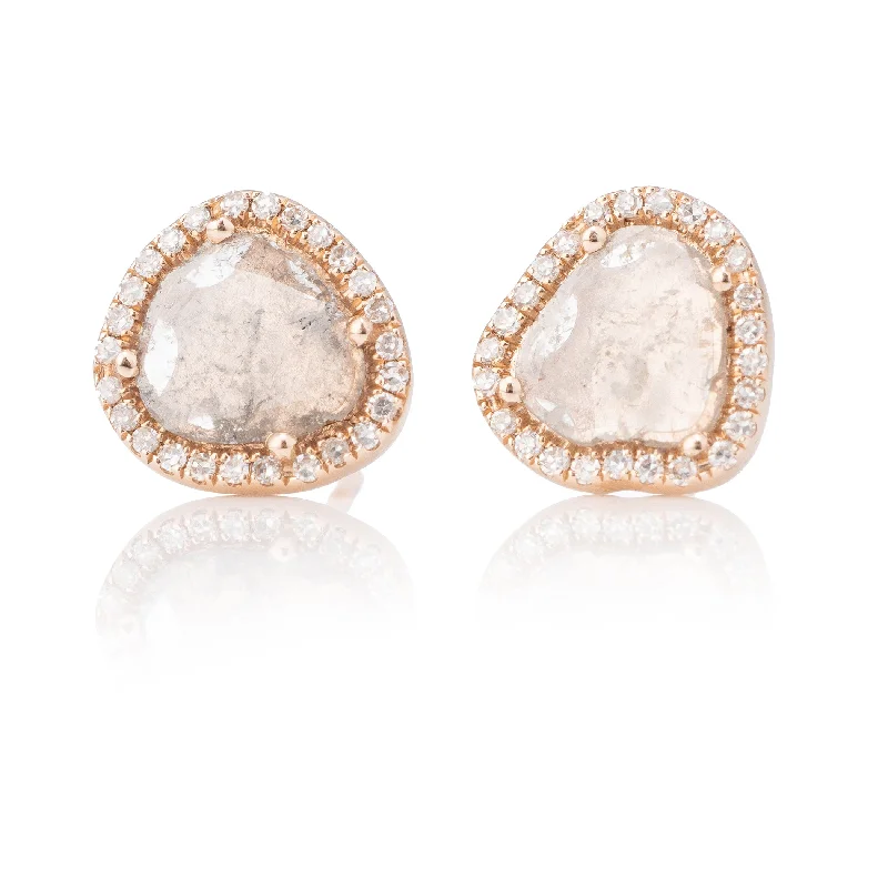 Best hoop earrings with gold for a luxurious and timeless look-Reflective Slice Studs