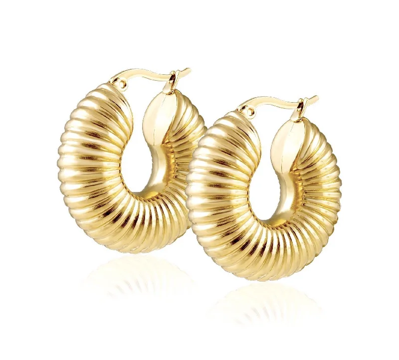 Best hoop earrings with marbled designs for a trendy and artistic effect-Robyn Tube Hoops