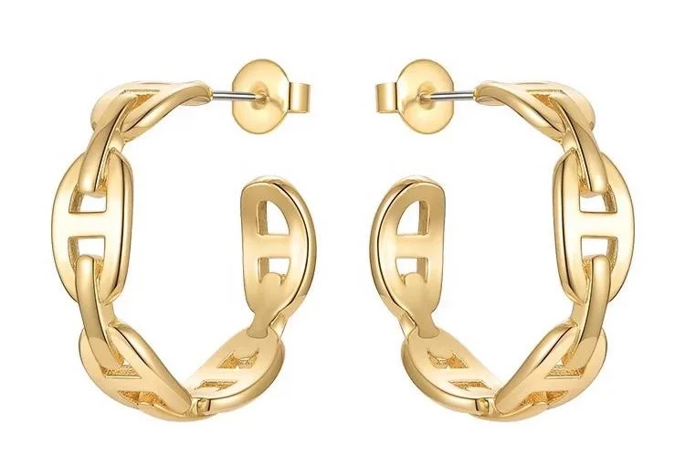 Best hoop earrings with geometric cuts for a sharp, modern appeal-Rosie Link Hoops