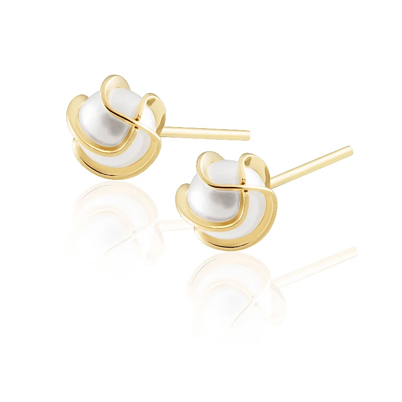 Large hoop earrings for a bold and statement-making fashion accessory-Samoa Pearl Studs