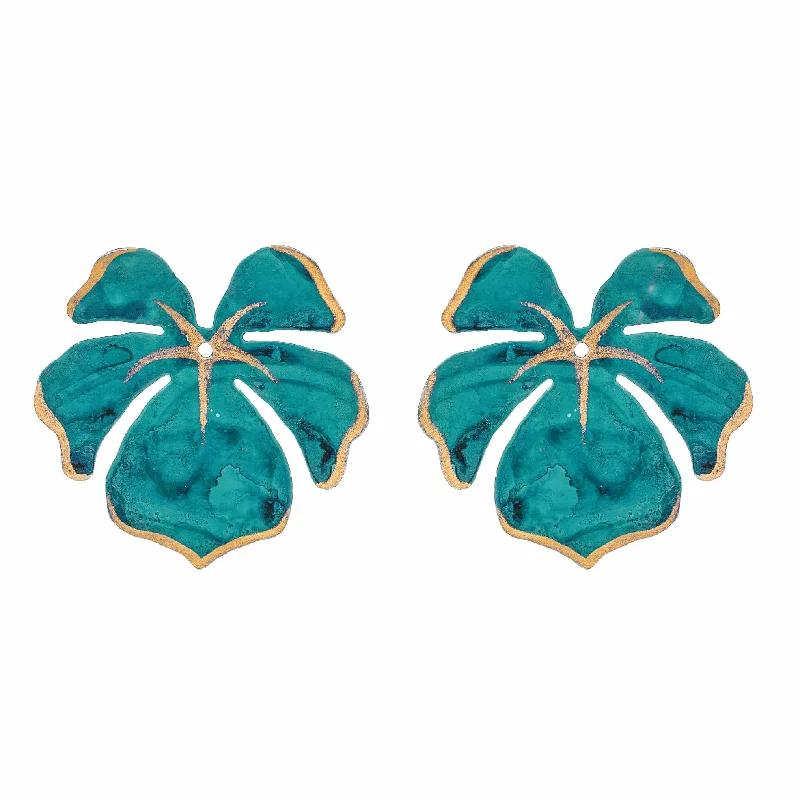 Hoop earrings with intricate designs for a unique and artistic appearance-Single Teal Tahiti Earrings