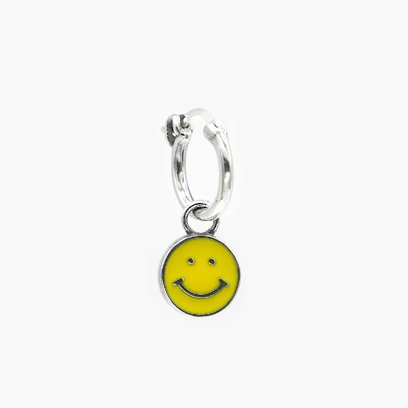 Best hoop earrings with snake-inspired designs for an edgy and fierce vibe-Smiley Sterling Silver Earring