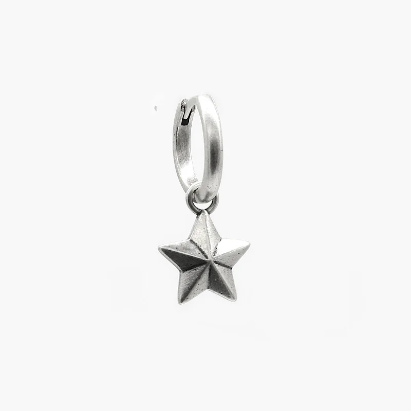 Hoop earrings with multi-tone finishes for a colorful and layered effect-Star Sterling Silver Earring