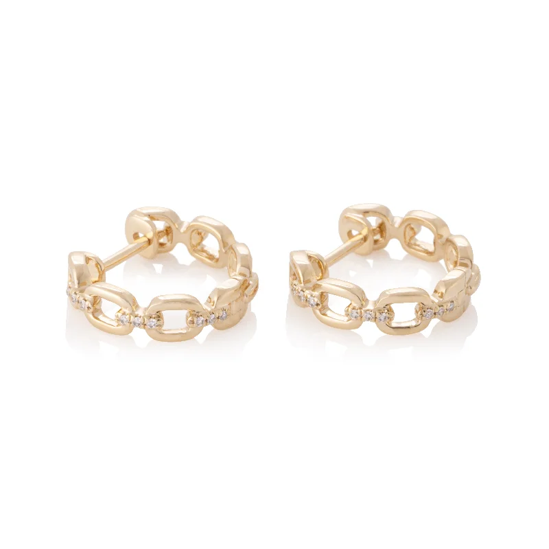 Hoop earrings with tortoiseshell designs for a chic and classic style-Stirrup II Huggies