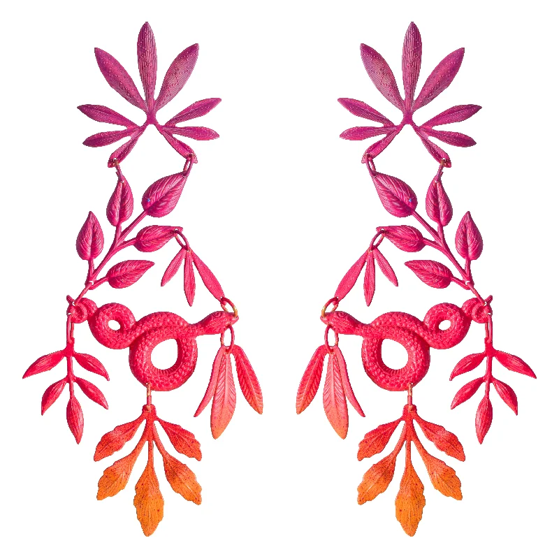 Hoop earrings with cut-out designs for a creative and lightweight effect-Sunset Grande Riviere Earrings