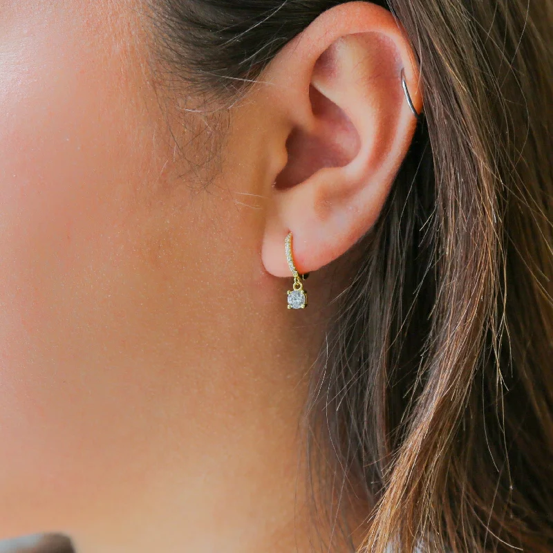 Best hoop earrings with gemstone accents for a colorful and elegant appearance-TEMPTATION - 18K Gold & CZ Dangle Earrings