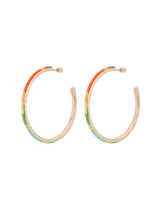 Hoop earrings with rhinestone-studded rims for a glamorous touch-The Big Squeeze Large Hoop Earrings