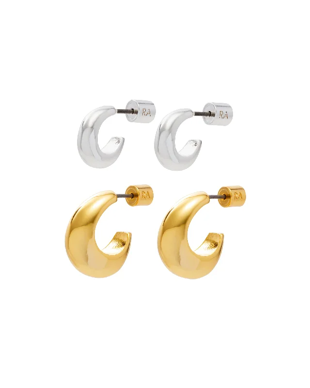 Lightweight hoop earrings for comfortable and all-day wear-The Level Up Mini Hoops