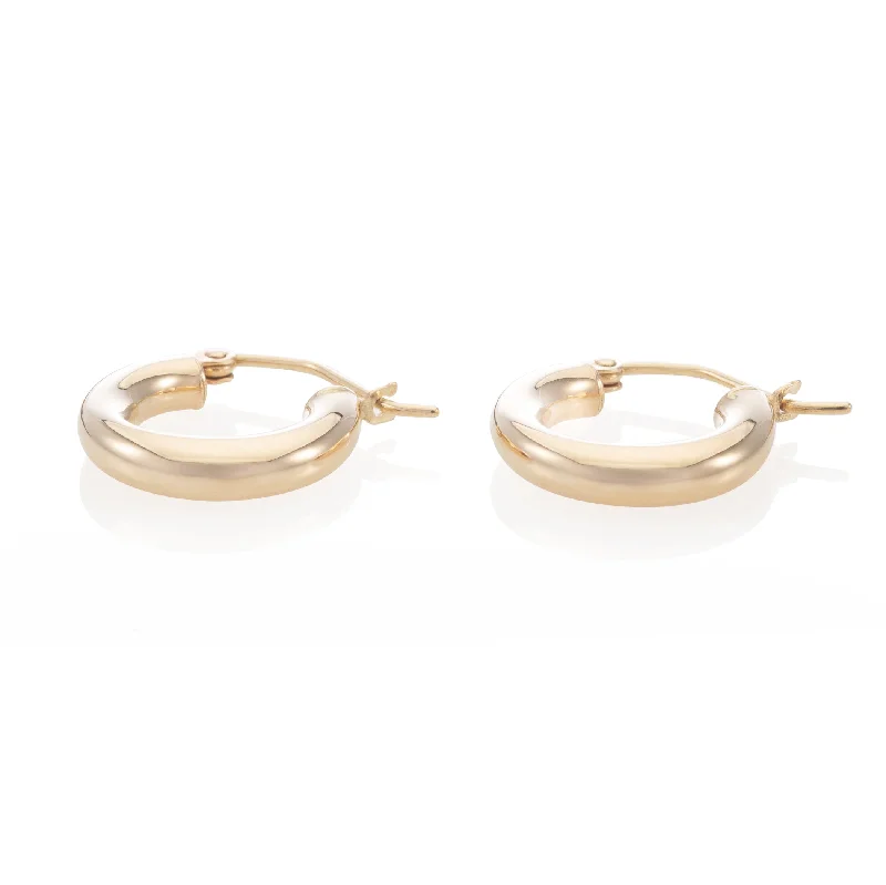 Best hoop earrings with geometric hexagon shapes for a modern, angular look-Thick Bubble Hoops - .5"