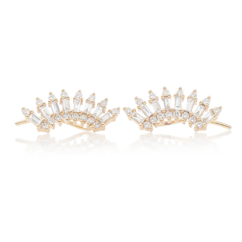 Best hoop earrings with Swarovski crystals for added sparkle and luxury-Cleopatra Crawlers