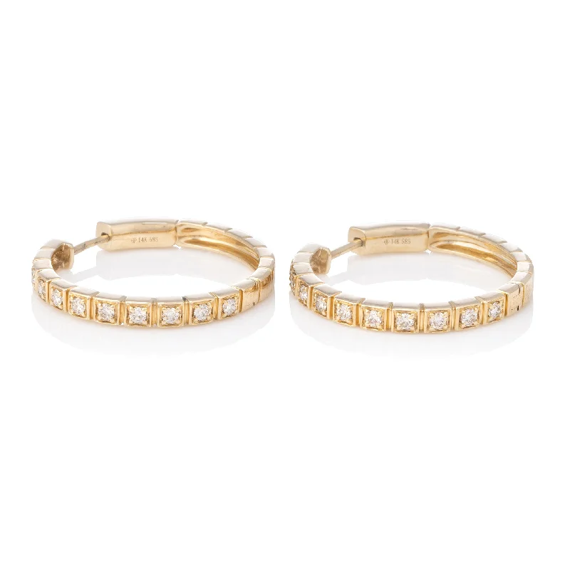 Hoop earrings with luxe velvet finishes for a rich and luxurious touch-Tropez Diamond Hoops