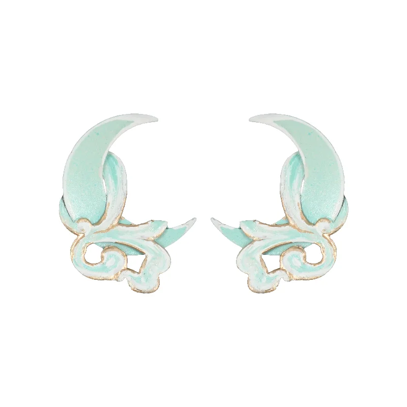 Hoop earrings with floral motifs for a feminine and nature-inspired look-Mint Vesper Earrings