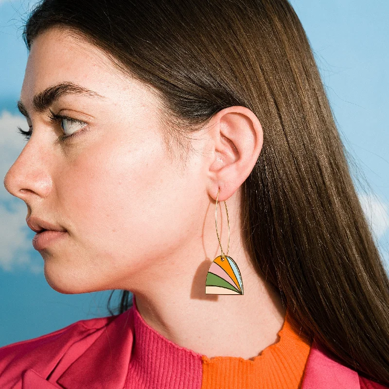 Hoop earrings with stacked layers for a bold and textured design-Zora Earrings