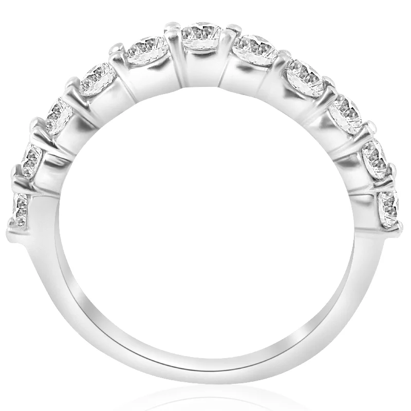 Rings with vine-wrapped bands for nature -5/8 ct Diamond Engagement Guard Wedding Ring Enhancer Band 14k White Gold