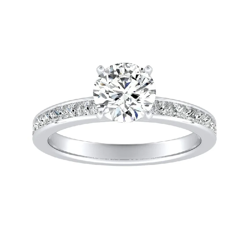 Rings with infinity loops for timeless love -Auriya 14k Gold Classic 3ct Moissanite and Diamond Engagement Ring 1/2ctw