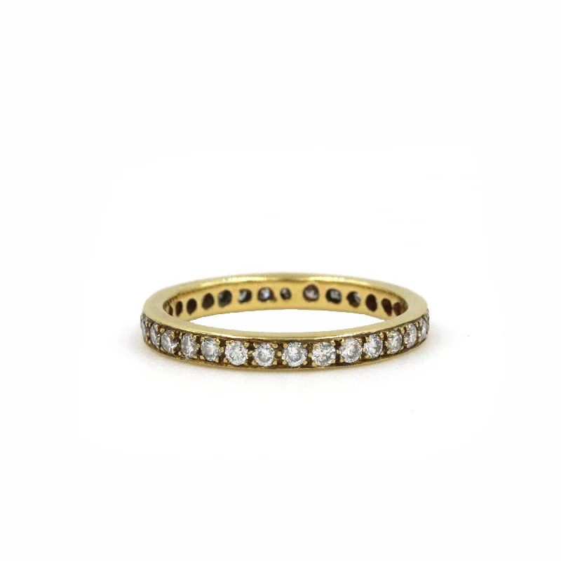 Rings with tiger eye for warm tones -DIAMOND ETERNITY BAND