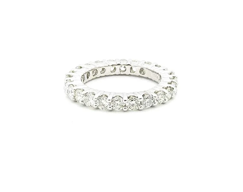 Rings with rough sapphire for rugged chic -DIAMOND ETERNITY BAND