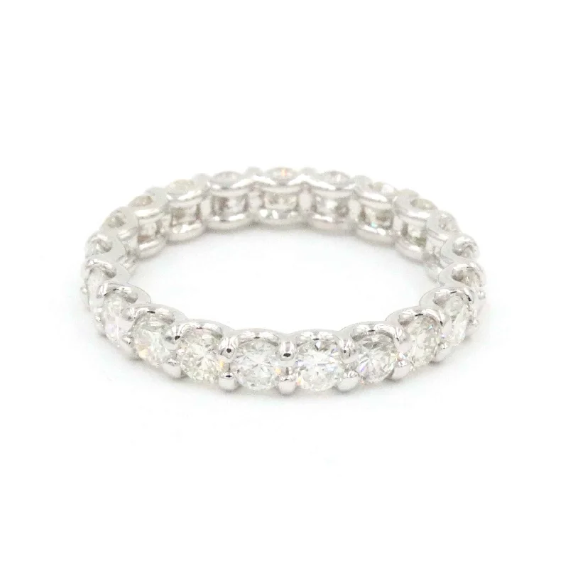 Rings with wave patterns for ocean vibes -Diamond Eternity Band