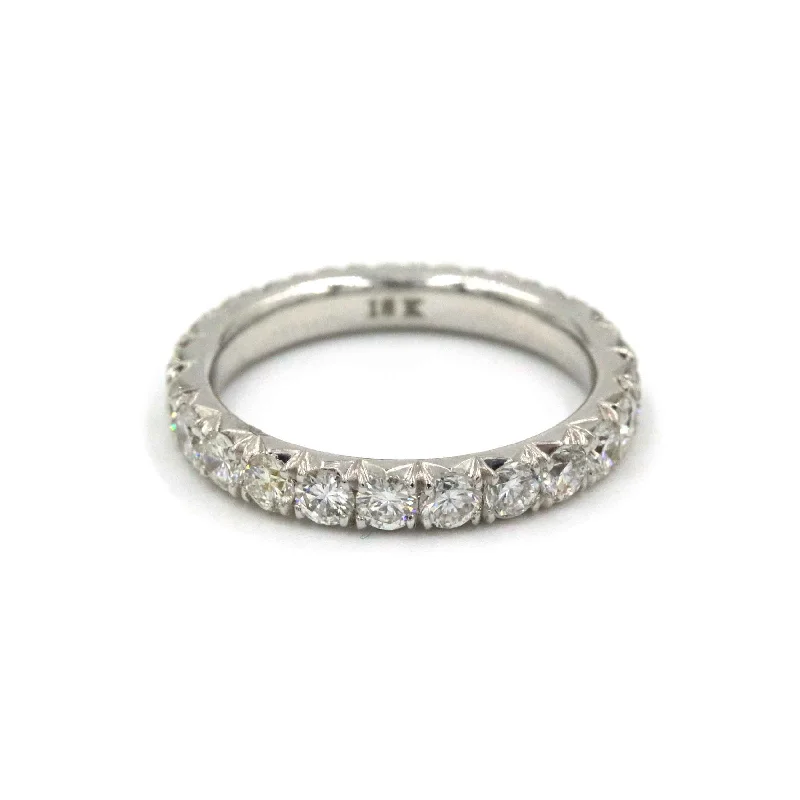 Rings with spiral designs for eye-catching twist -Diamond Eternity Band