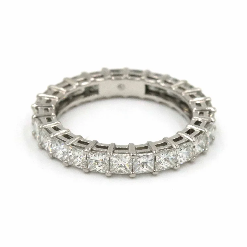 Rings with crescent moon for lunar charm -Diamond Eternity Band