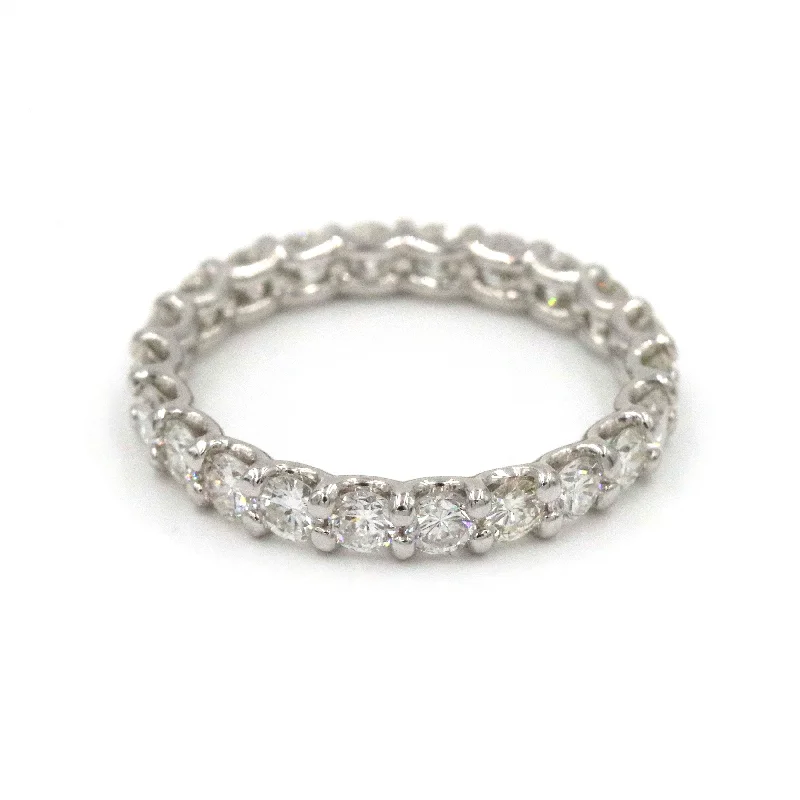 Rings with shield-shaped stones for boldness -Diamond Eternity Ring