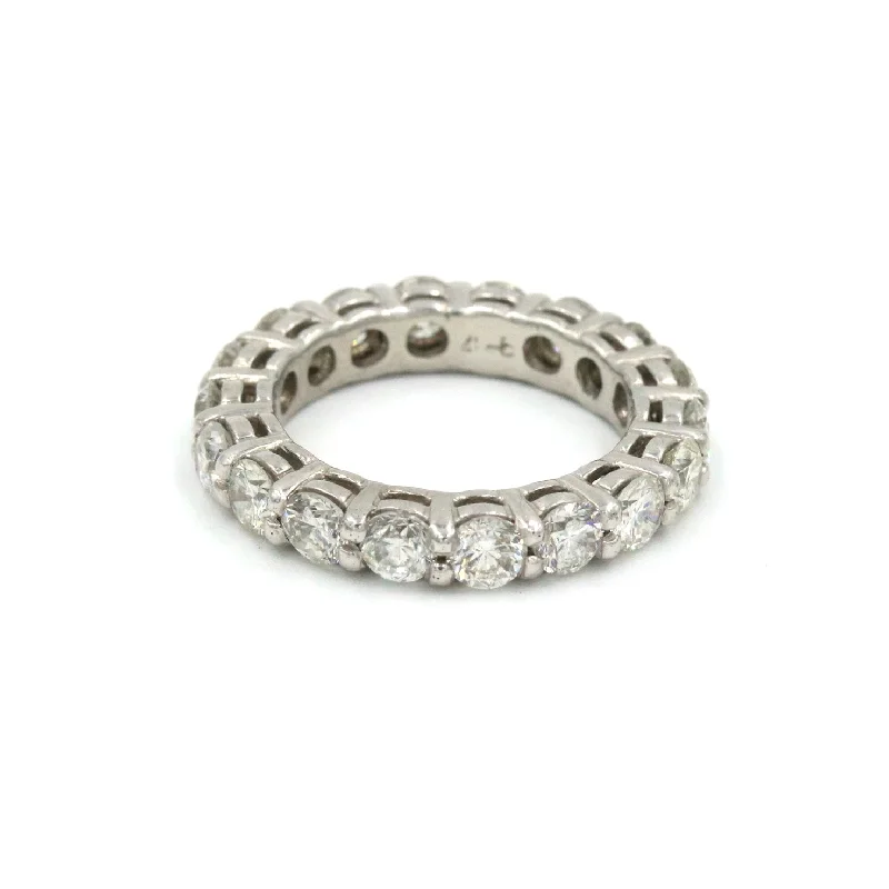 Minimalist rings with tiny diamond dot accents -Eternity Diamond Band