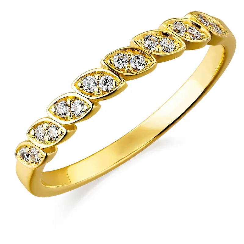 Rings with shield-shaped stones for boldness -Eve's Eternity Ring