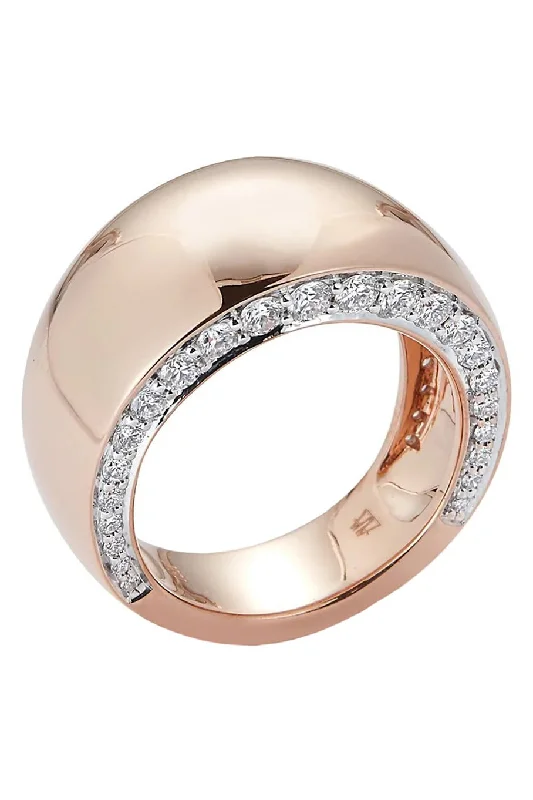 Rings with matte gold for subtle luxury -Lytton Diamond Edge Ring