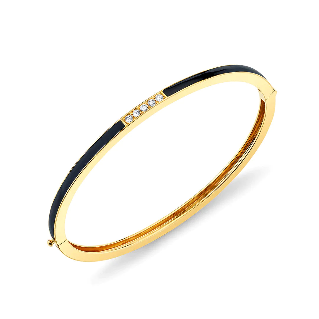 Best bangle bracelets with enamel detailing for a colorful and unique design-0.18ctw Diamond Chroma Pavé Stacking Bracelet