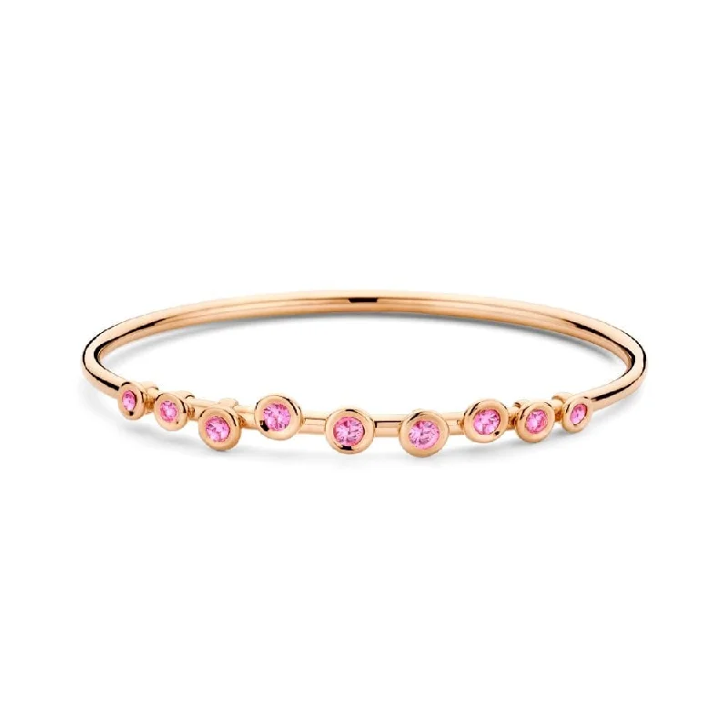 Best bangle bracelets with crystal accents for added sparkle and glamour-0.92ctw Pink Sapphires Bangle Bracelet