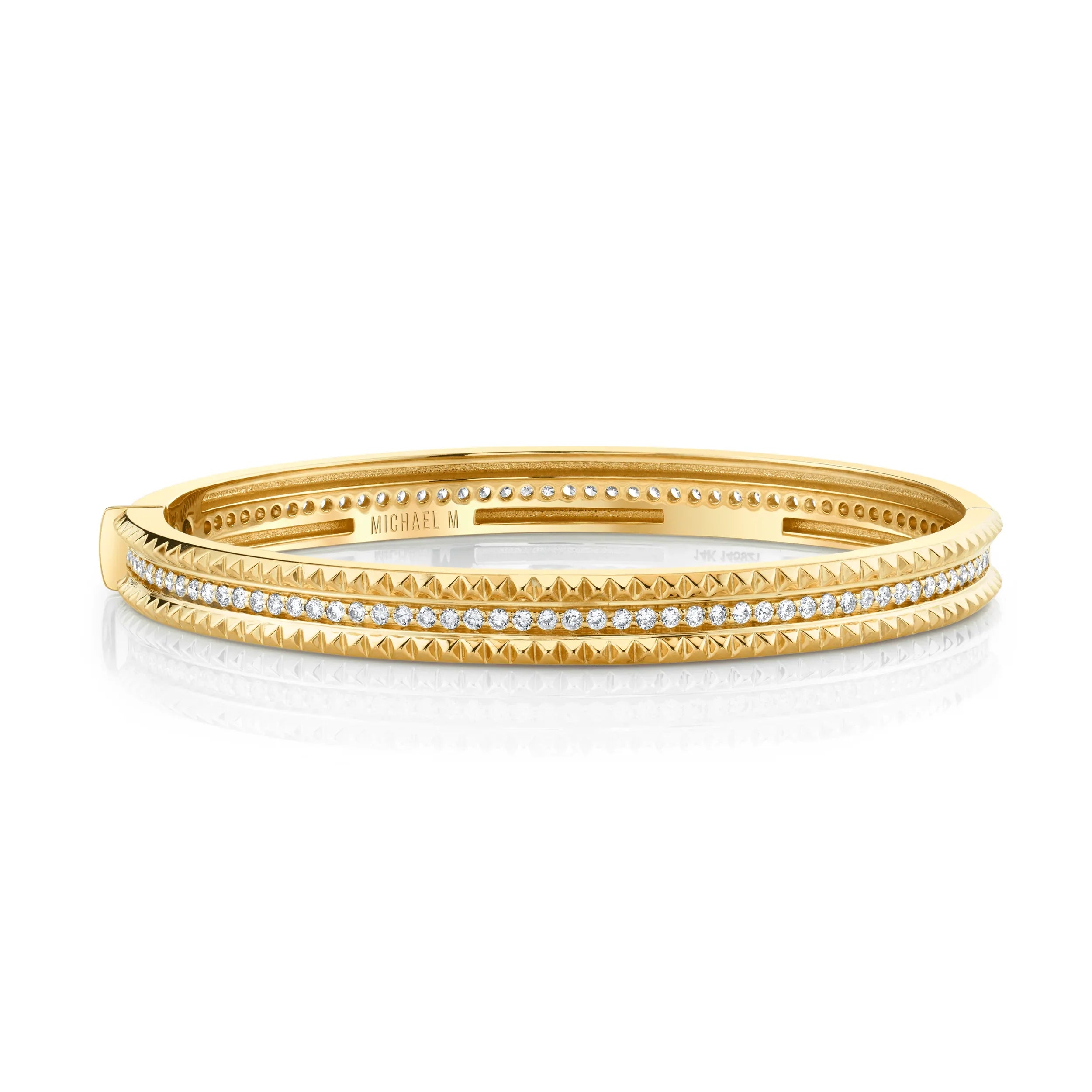 Elegant bangle bracelets with diamond-cut designs for added sparkle and elegance-1.37ctw Diamond Tetra Pavé Bangle