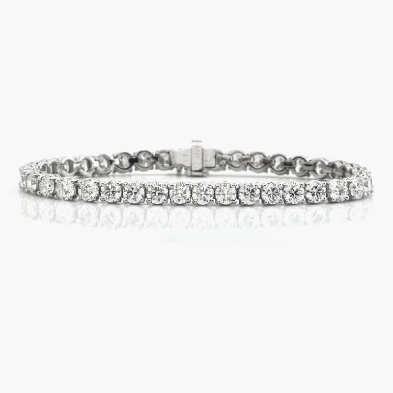 Best bangle bracelets with intricate filigree work for an artisanal, vintage vibe-12.01 CT Diamond tennis bracelet in Platinum