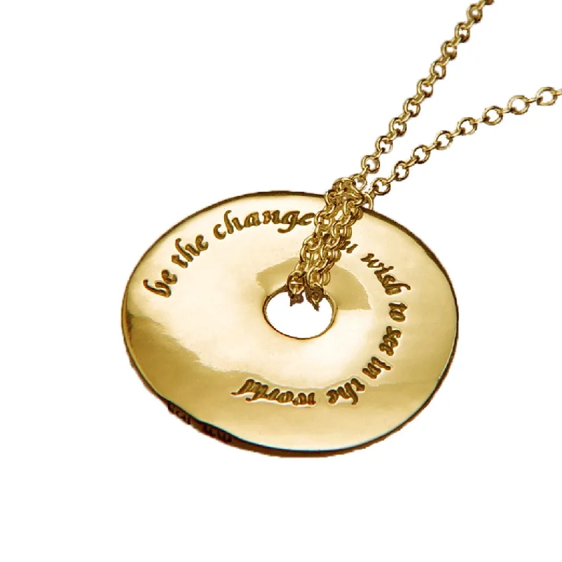 Beautiful necklaces and pendants with butterfly motifs for a whimsical style-14K Gold Be The Change Necklace