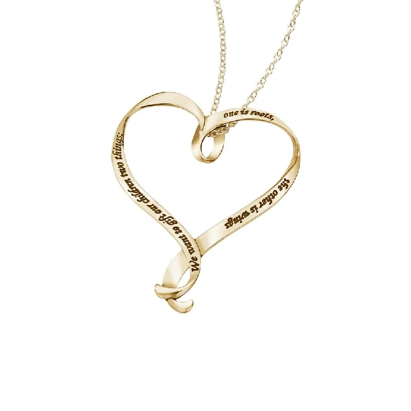 Best necklaces and pendants with heart-shaped lockets for a sentimental keepsake-14K Gold We Want to Gift Our Children Necklace