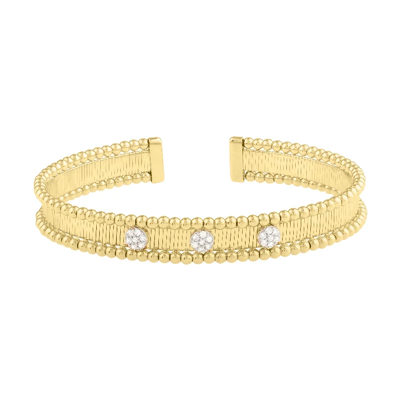 Stylish bangle bracelets with gemstone accents for a chic and modern look-14K Pallina Diamond Bangle