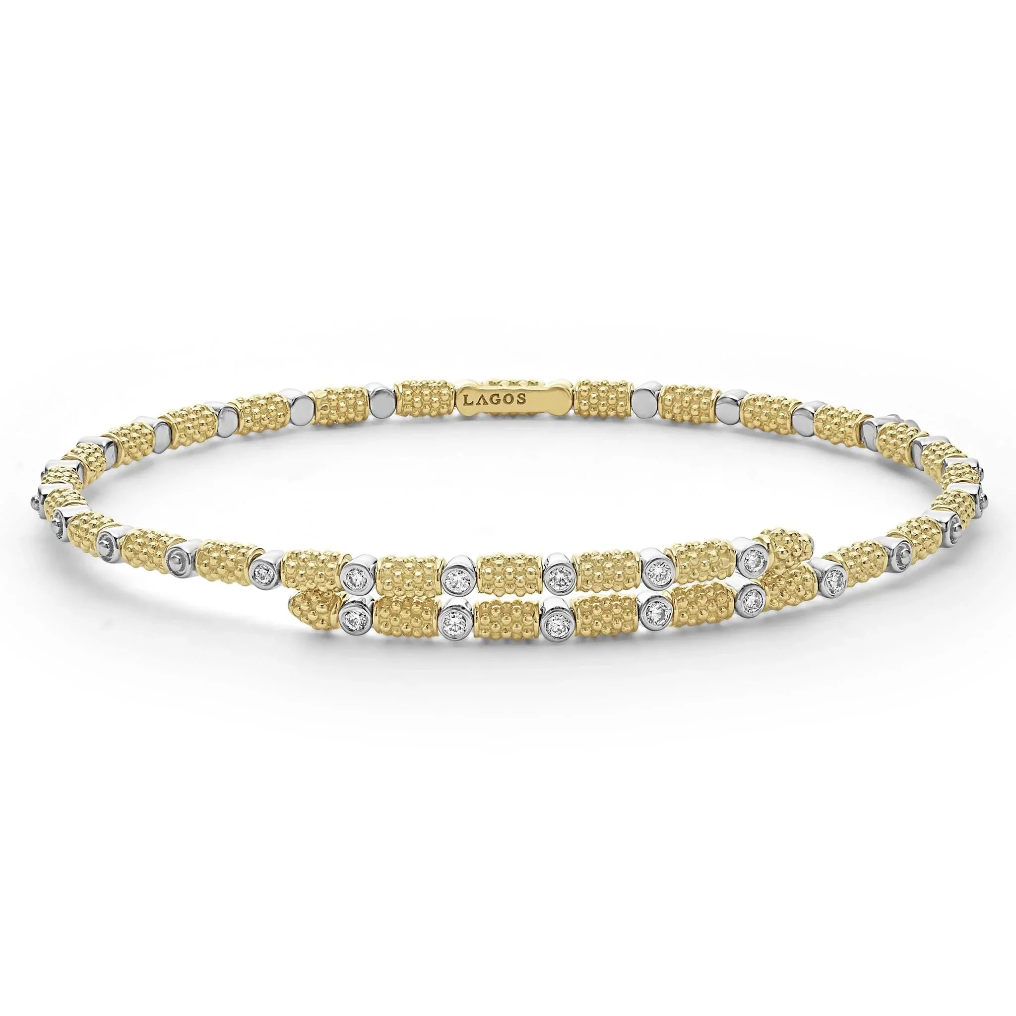 Classic bangle bracelets with clean lines for an elegant and versatile accessory-18K Gold and Diamond Superfine Cuff Bracelet