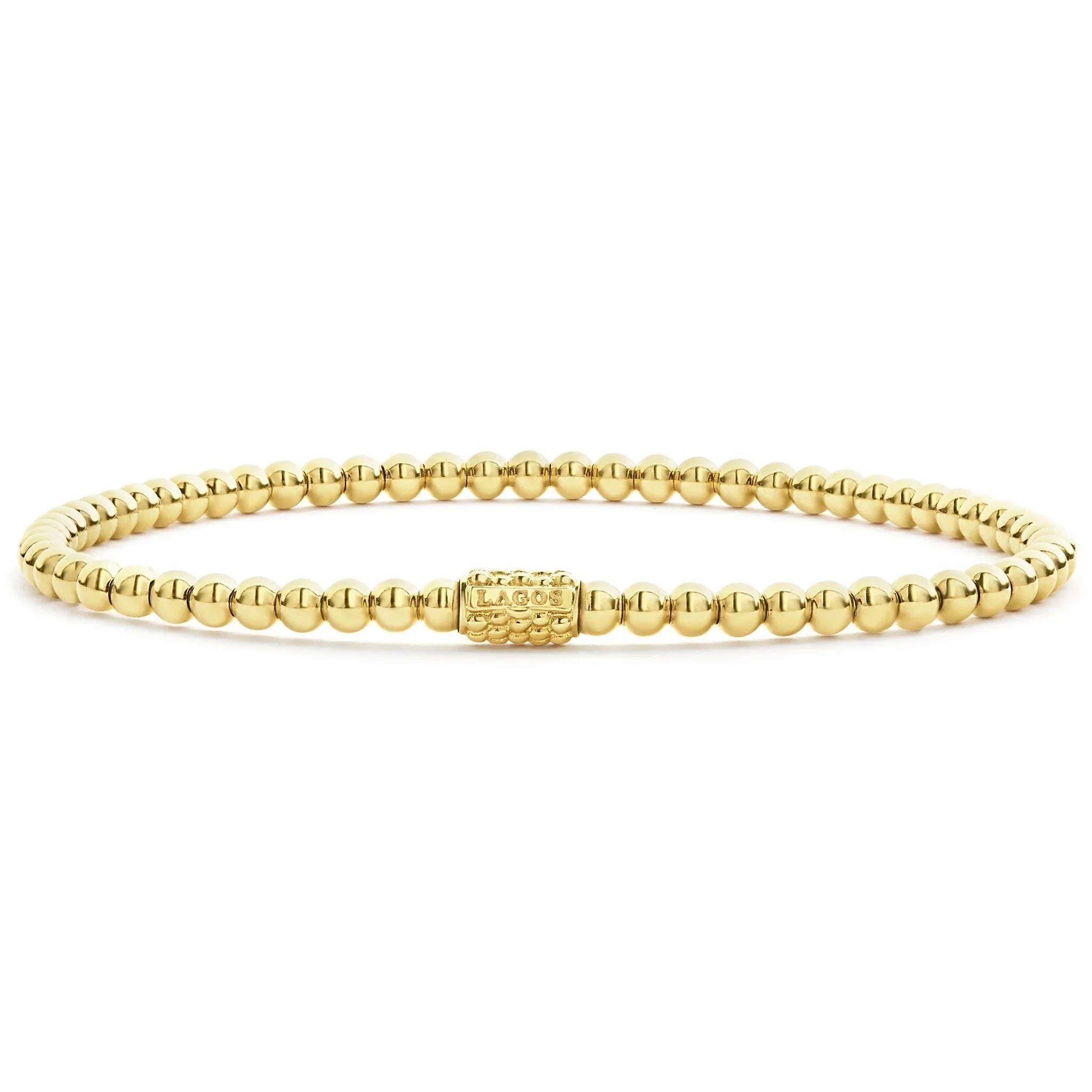 Best bangle bracelets with braided designs for a textured and sophisticated look-18K Gold Bead Bracelet | 3mm