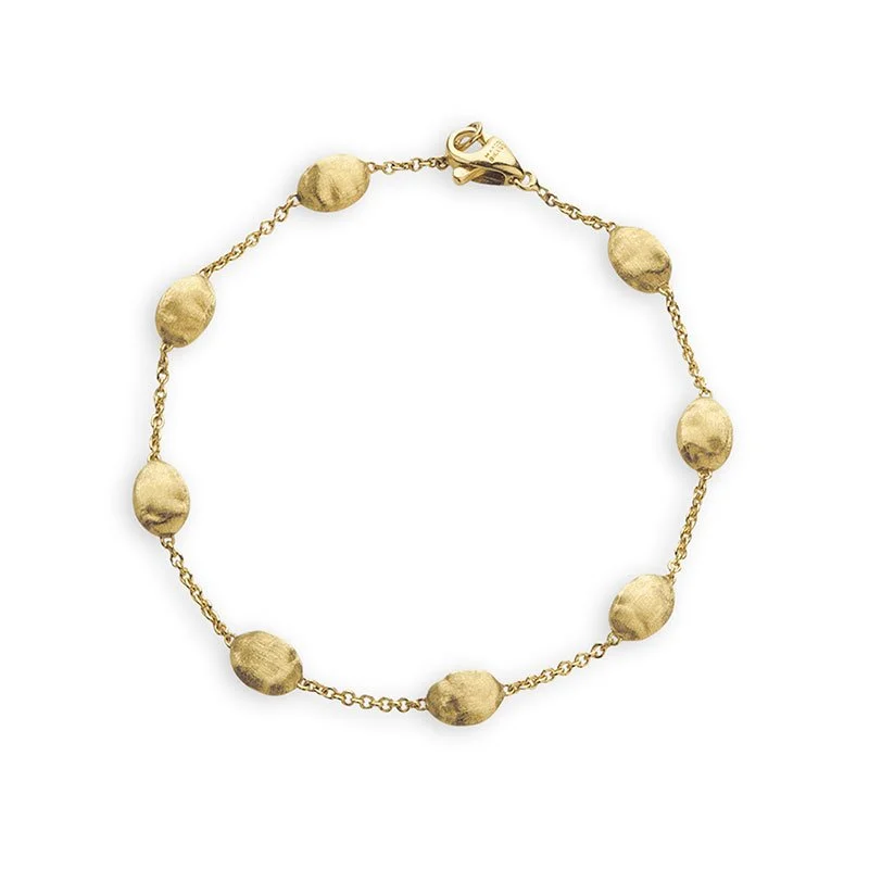 Best bangle bracelets with pastel enamel for a soft and delicate aesthetic-Siviglia Gold Medium Bead Bracelet