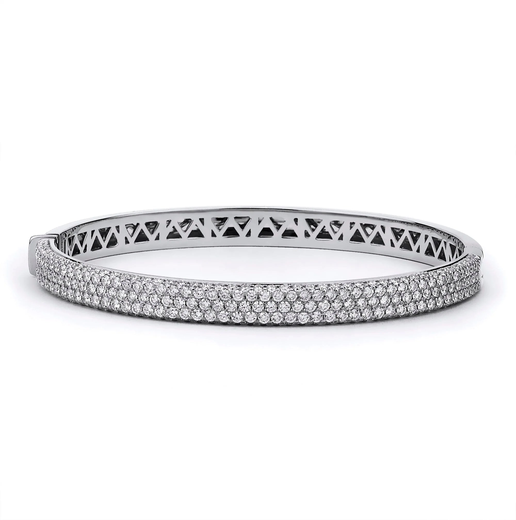 Best bangle bracelets with cubic zirconia for a dazzling and affordable alternative to diamonds-3.85ctw Diamond Europa Bracelet