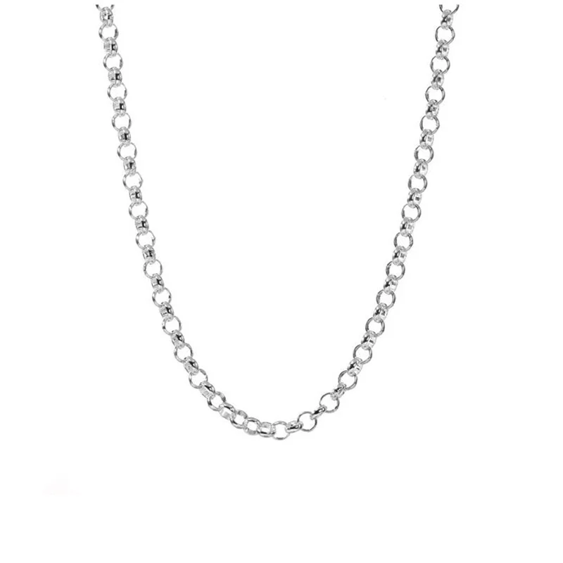 Unique necklaces and pendants with gemstones for a colorful and vibrant statement-30'' Silver Rolo Chain