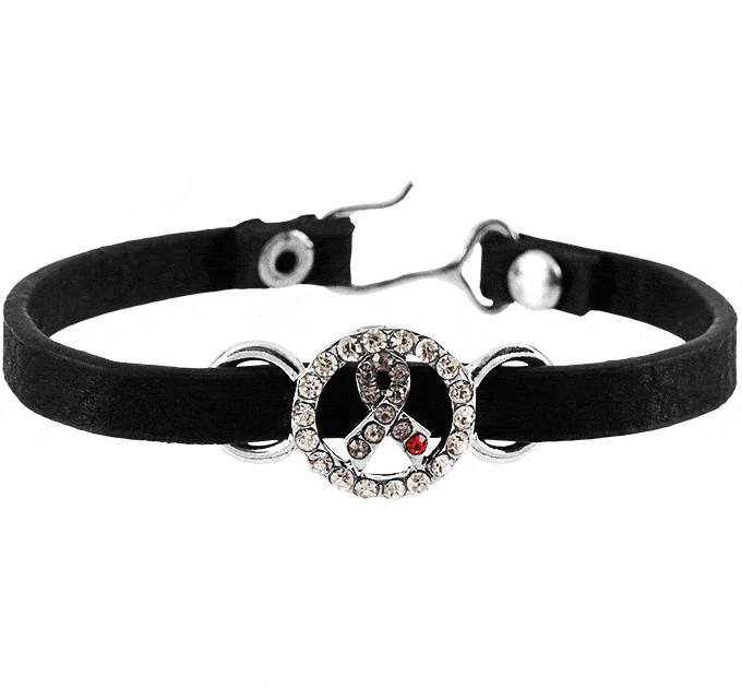 Best bangle bracelets with customizable charms for a personalized, unique piece-Diabetes Awareness Faux Leather Bracelet