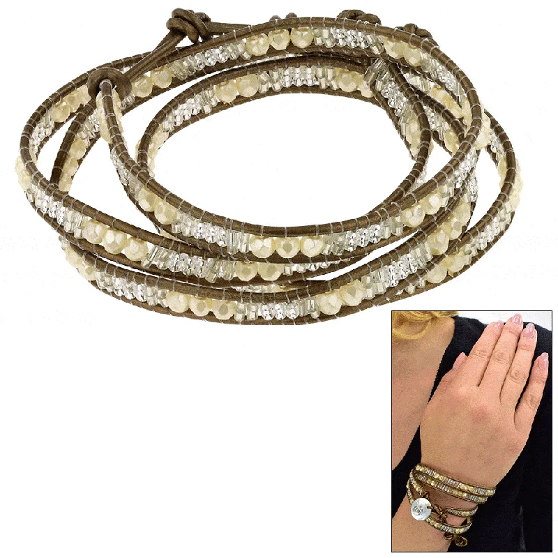 Lightweight bangle bracelets with subtle shimmer for an understated yet elegant look-Sasa Urban Bling Wrap Bracelet