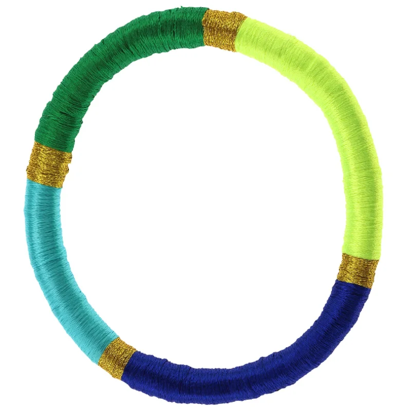 Best bangle bracelets with adjustable sizes for a comfortable and perfect fit-Blue Inzuki Silky Bracelet!