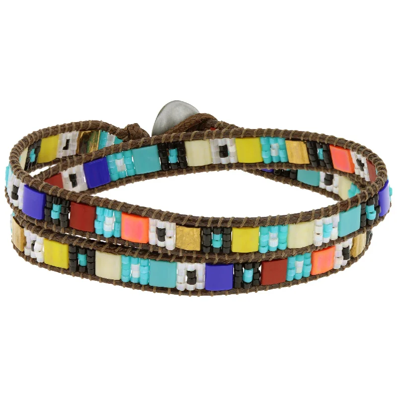 Bangle bracelets with colorful gemstone accents for a fun and vibrant pop of color-Color Culture Wrap Bracelet