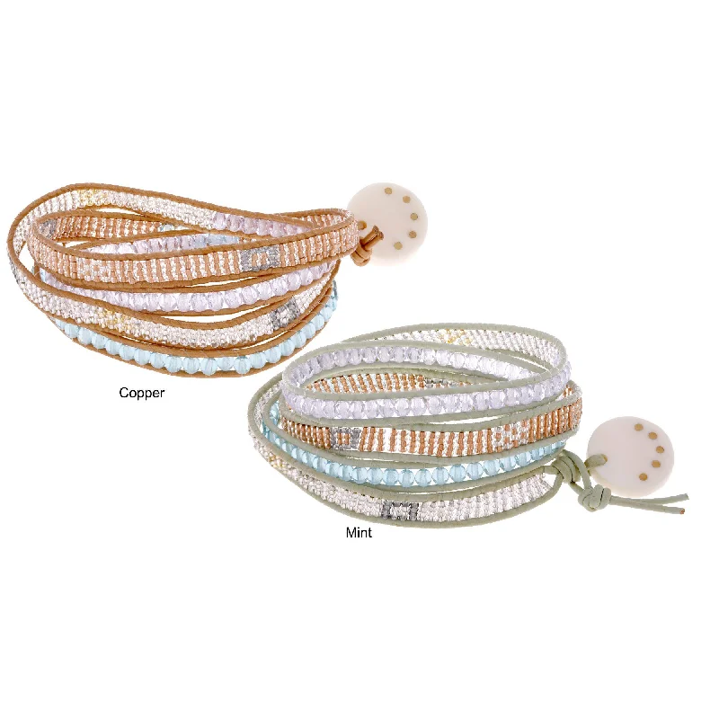 Oversized bangle bracelets with unique textures for a statement-making accessory-Sasa Moraa 4x Wrap Bracelet