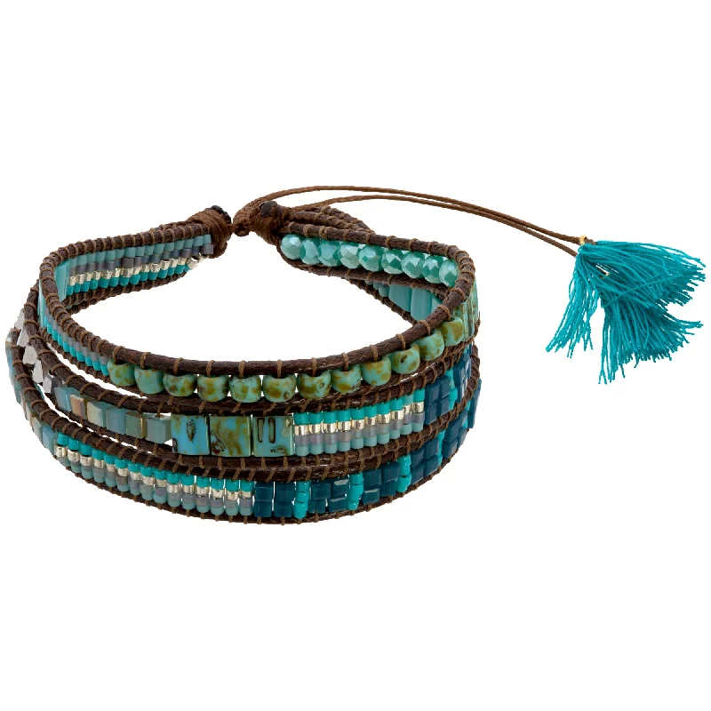 Best bangle bracelets with nature-inspired designs like leaves and flowers-Lulu Beaded Stacked Bracelet