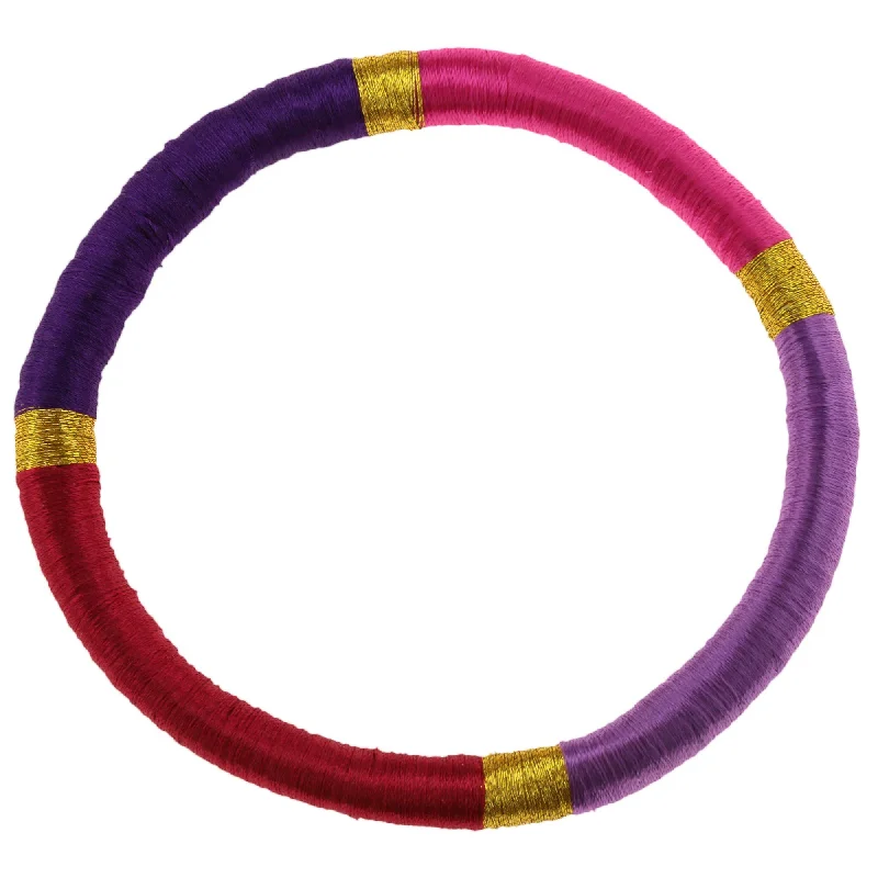 Bangle bracelets with hand-painted designs for an artistic and colorful look-Pink Inzuki Silky Bracelet!