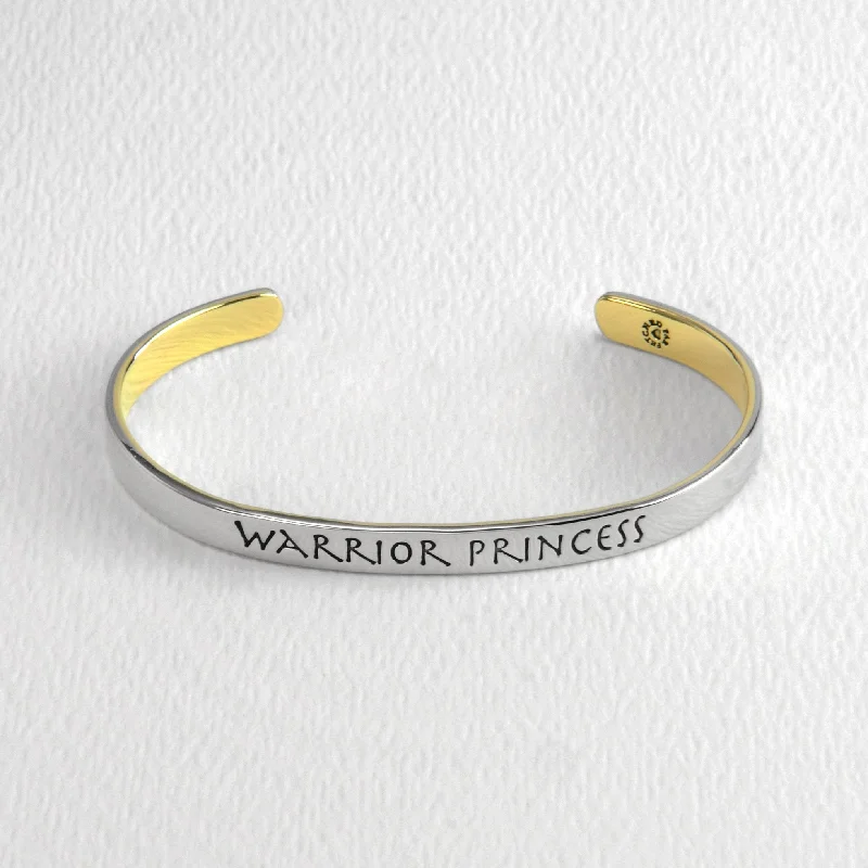 Best bangle bracelets with silver-plated finishes for an affordable and stylish accessory-Warrior Princess Mixed Metals Cuff Bracelet