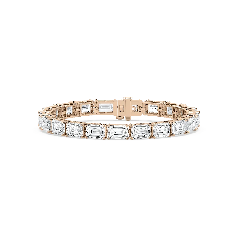 Best bangle bracelets for stacking with delicate and thin designs for layering-Astor Emerald Cut Tennis Bracelet